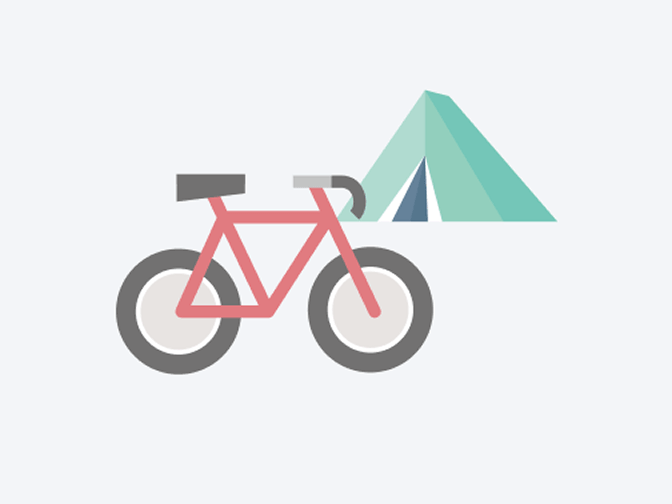 自転車を受け取るイラスト