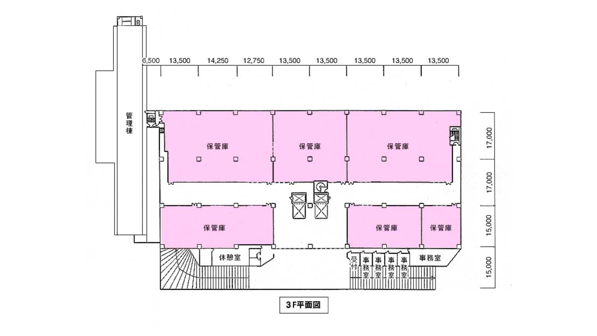 名古屋東物流センター 3F 平面図