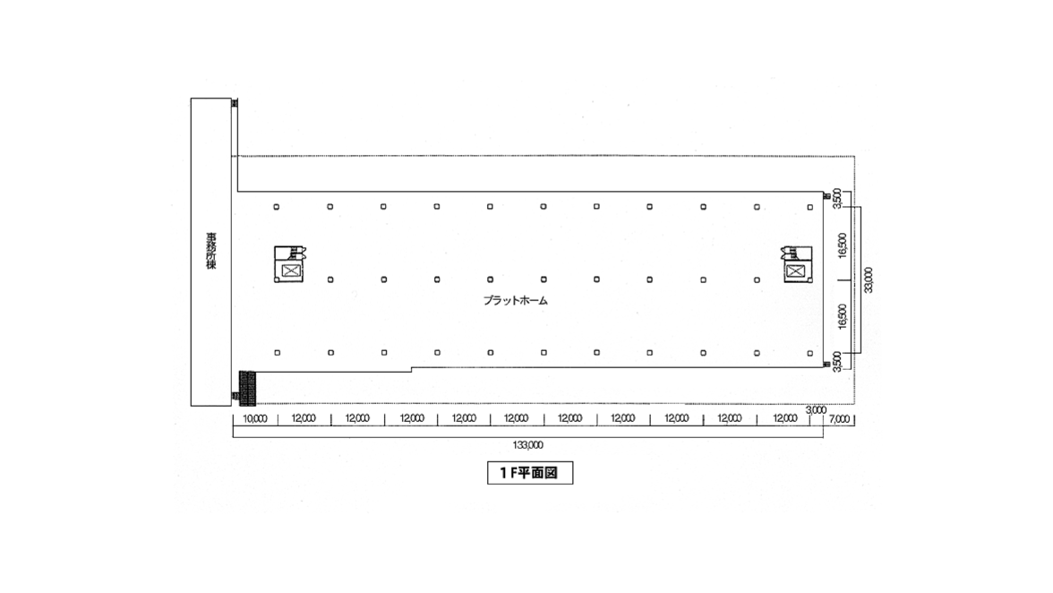 佐倉物流センター 第1倉庫 1F 平面図