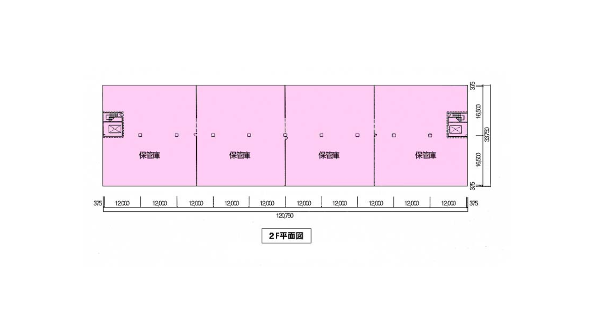 佐倉物流センター 第1倉庫 2F 平面図