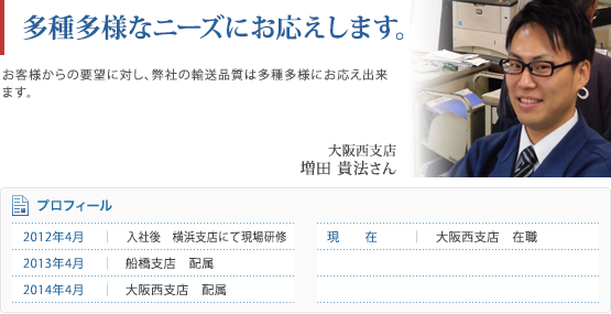 大阪西支店 増田 貴法さん